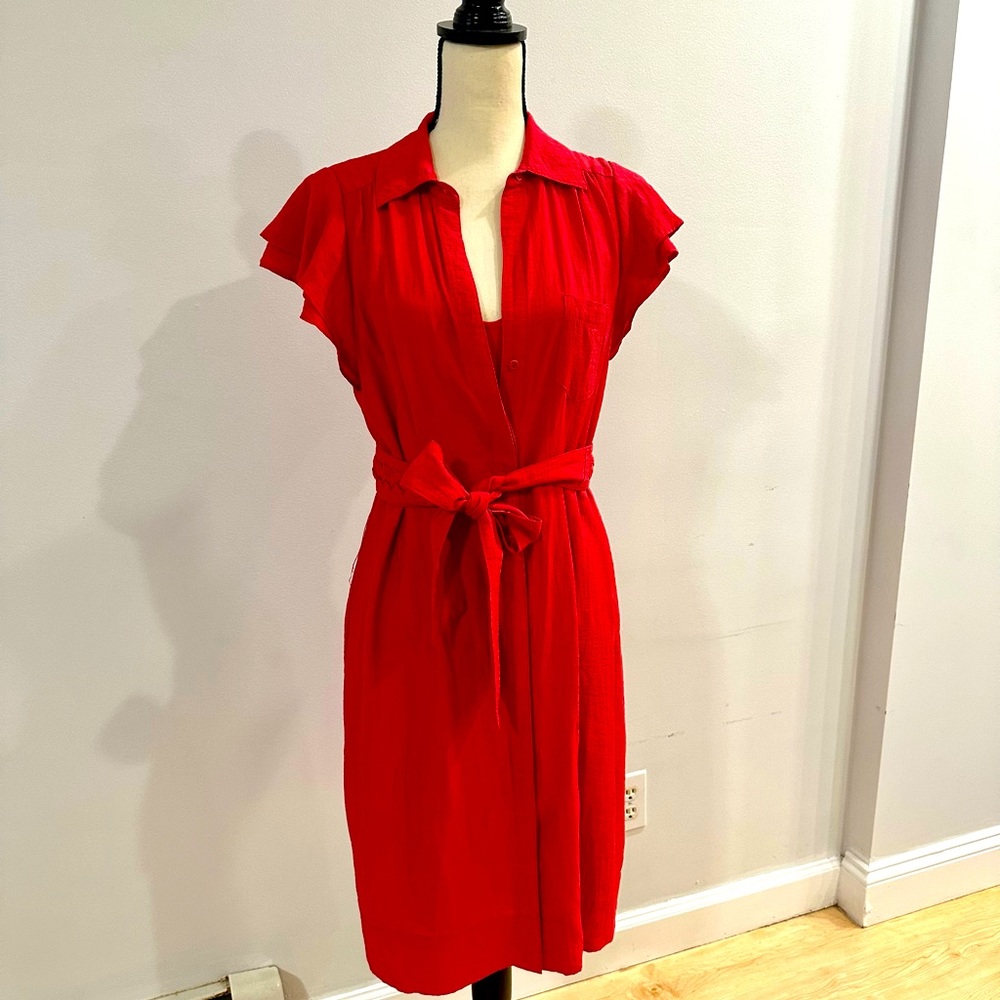 BCBG Maxazria Coral dress with matching slip - size 10